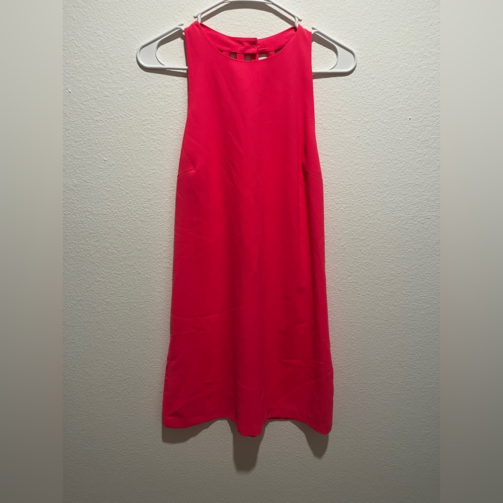 Vibrant Pink Open-Back Dress
